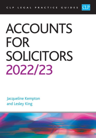 Cover image for 9781915469021 - Accounts for Solicitors 2022/2023