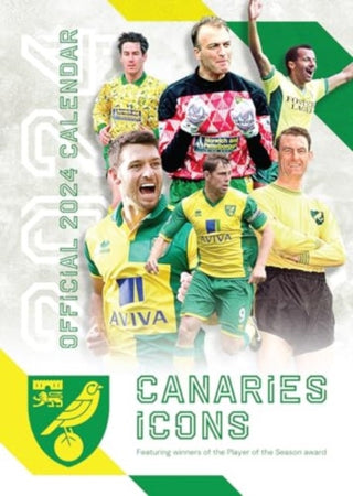 Cover image for 9781915571489 - The Official Canaries Icons A3 Calendar 2024