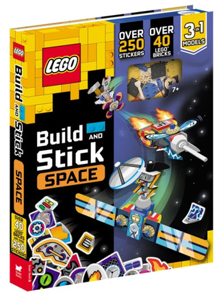 Supplemental image for 9781916763296 - LEGO® Books: Build and Stick: Space (includes LEGO® bricks, book and over 250 stickers)