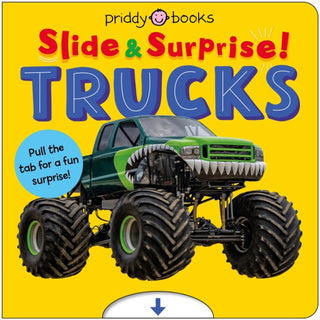 Cover image for 9781917069120 - Trucks and Things That Go (Slide & Surprise!)