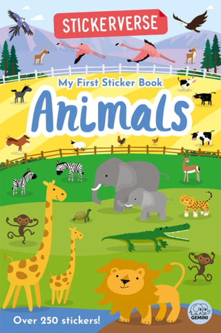 Cover image for 9781917082624 - Stickerverse: My First Sticker Book Animals