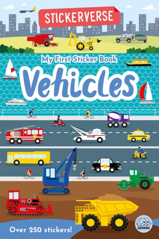 Cover image for 9781917082655 - Stickerverse: My First Sticker Book Vehicles