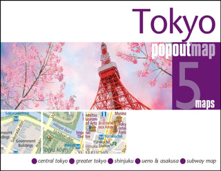 Cover image for 9781917131827 - PopOut Map Tokyo – Pocket-Sized Pop-Up Street Map Shinjuku | Ueno | Asakusa | Tokyo Metro Map | Compact Travel Map