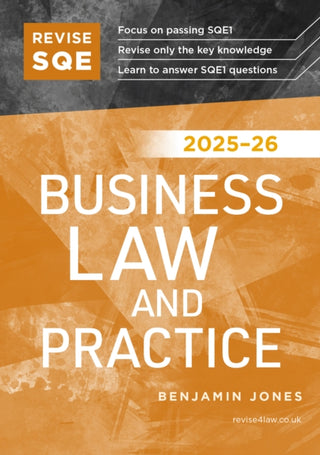 Cover image for 9781917183291 - Revise SQE Business Law and Practice 2025/26