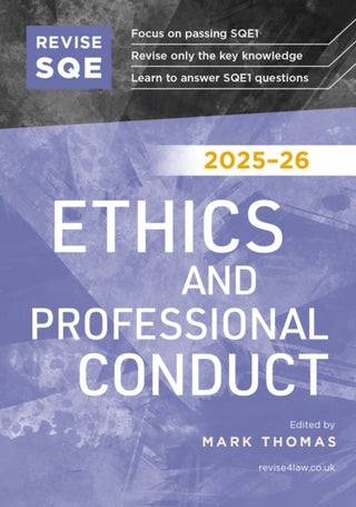 Cover image for 9781917183383 - Revise SQE Ethics and Professional Conduct 2025/26