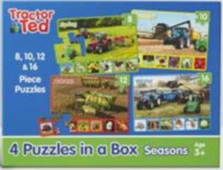 Cover image for 9781917249003 - 4 puzzles in a box - Tractor Ted