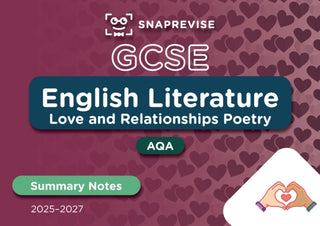 Cover image for 9781917424844 - SnapRevise GCSE AQA English Literature: Love and Relationships Poetry Summary Notes