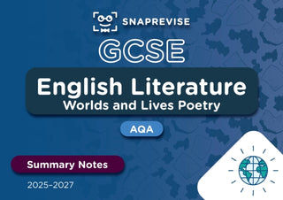 Cover image for 9781917424868 - SnapRevise GCSE AQA English Literature: Worlds and Lives Poetry Summary Notes