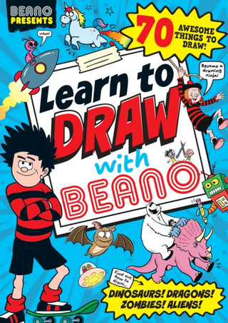 Cover image for 9781917436649 - Beano Presents: Learn To Draw With Beano