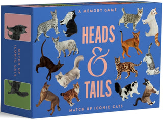 Cover image for 9781923049123 - Heads & Tails: A Cat Memory Game Cards