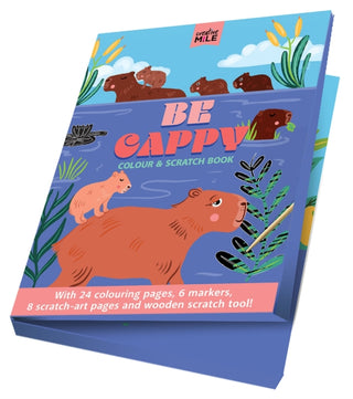 Supplemental image for 9781923091795 - Be Cappy Colour and Scratch Book