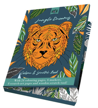 Supplemental image for 9781923091849 - Jungle Dreams Colour and Scratch Book
