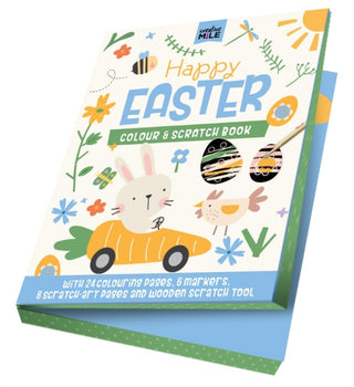 Cover image for 9781923286337 - Happy Easter Colour & Scratch Book
