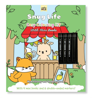 Cover image for 9781923457614 - Snug Life: Cosy Colouring Kit with Mini Books