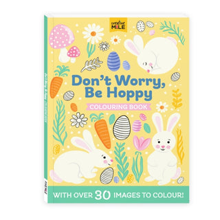 Cover image for 9781923457904 - Don't Worry Be Hoppy Colouring Book