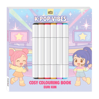 Cover image for 9781923551138 - K Pop Vibes Cosy Colouring Book & Markers