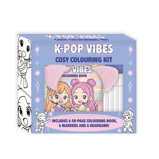 Cover image for 9781923551657 - K Pop Vibes Cosy Colouring Kit with Headband