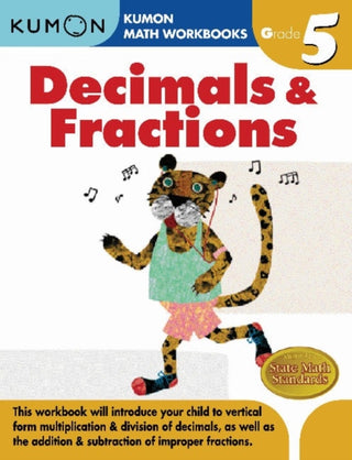 Cover image for 9781933241593 - Kumon Grade 5 Decimals & Fractions