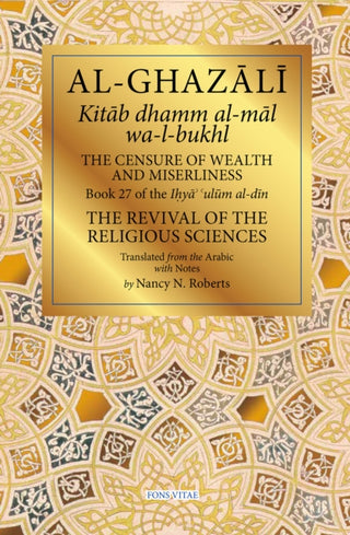 Cover image for 9781941610725 - The Censure of Wealth and Miserliness