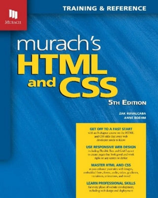 Cover image for 9781943872862 - Murach's HTML and CSS (5th Edition)