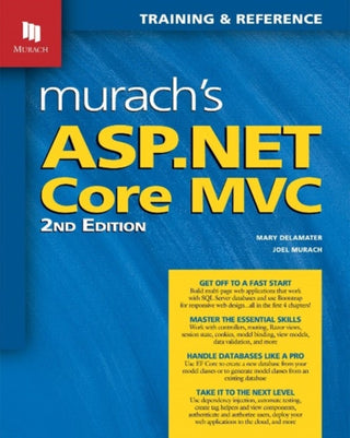 Cover image for 9781943873029 - Murach's ASP.NET Core MVC (2nd Edition)