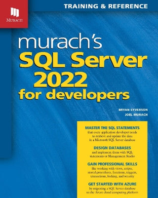 Cover image for 9781943873067 - Murach's SQL Server 2022 for Developers