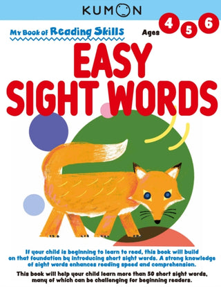 Cover image for 9781953845207 - Kumon My Bk of Reading Skills: Easy Sight Words