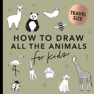 Cover image for 9781958803530 - All the Animals: How to Draw Books for Kids with Dogs, Cats, Lions, Dolphins, and More (Summer Activity Book for Kids) (Mini)