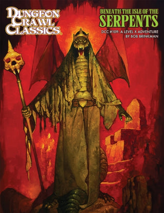 Cover image for 9781961756519 - Dungeon Crawl Classics #109: Beneath the Isle of the Serpents