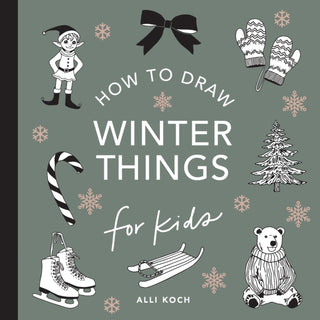Cover image for 9781963183092 - Winter Things: How to Draw Books for Kids with Christmas trees, Elves, Wreaths, Gifts, and Santa Claus