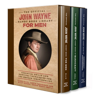 Cover image for 9781964487182 - The Official John Wayne Handy Book Library for Men (Boxed Set)