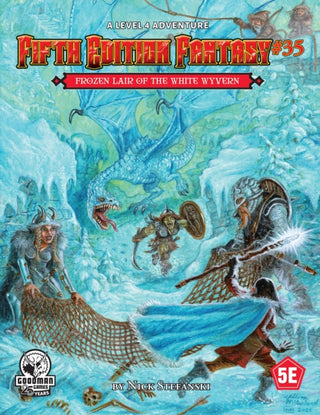 Cover image for 9781964581583 - Fifth Edition Fantasy #35: The Frozen Lair of the White Wyvern