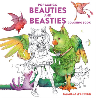 Cover image for 9781984862273 - Pop Manga Beauties and Beasties Coloring Book