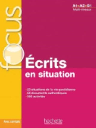 Cover image for 9782014016147 - Ecrits en situation - Livre & corriges (A1-B1)