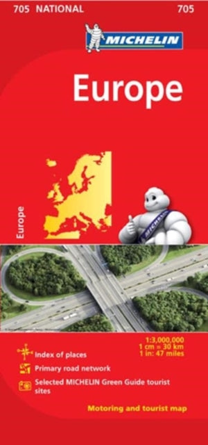 Cover image for 9782067170117 - Europe - Michelin National Map 705