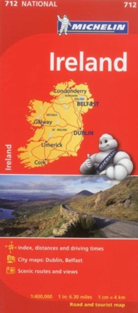 Cover image for 9782067170209 - Ireland - Michelin National Map 712