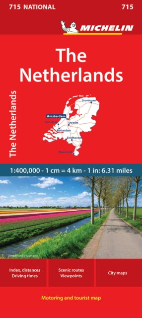 Cover image for 9782067170629 - The Netherlands - Michelin National Map 715