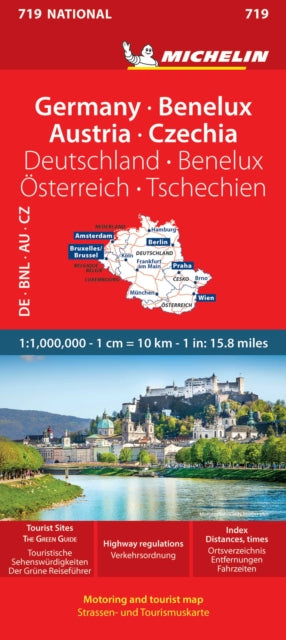 Supplemental image for 9782067170919 - Germany, Benelux, Austria, Czech Republic - Michelin National Map 719