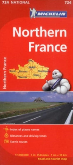 Cover image for 9782067171138 - Northern France - Michelin National Map 724