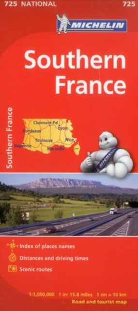 Cover image for 9782067171213 - Southern France - Michelin National Map 725