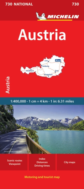 Cover image for 9782067171725 - Austria - Michelin National Map 730