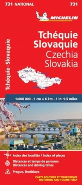 Cover image for 9782067171794 - Czech Republic, Slovak Republic - Michelin National Map 731