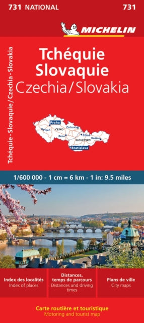 Supplemental image for 9782067171794 - Czech Republic, Slovak Republic - Michelin National Map 731
