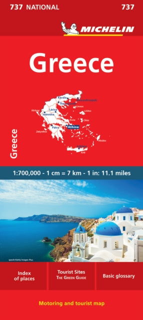 Cover image for 9782067172012 - Greece - Michelin National Map 737