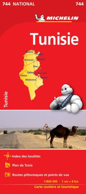 Cover image for 9782067172357 - Tunisia - Michelin National Map 744
