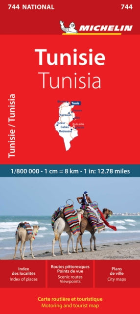 Cover image for 9782067172357 - Tunisia - Michelin National Map 744