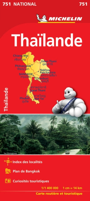 Cover image for 9782067172654 - Thailand - Michelin National Map 751