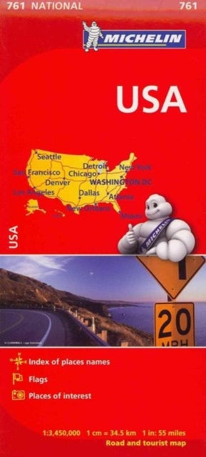 Cover image for 9782067173279 - USA - Michelin National Map 761