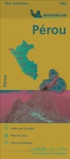 Cover image for 9782067173408 - Peru - Michelin National Map 763