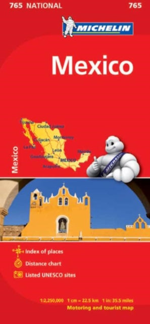 Cover image for 9782067173552 - Mexico - Michelin National Map 765